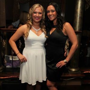 Express white spaghetti strap dress